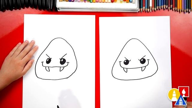 How To Draw A Candy Corn Bat & Vampire For Halloween смотреть онлайн
