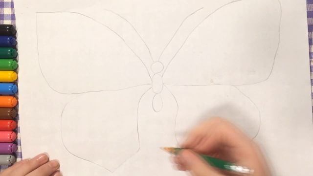 КАК НАРИСОВАТЬ БАБОЧКУ карандашом HOW TO DRAW BUTTERFLY Простые домашние рисунки (Эмилия) смотреть онлайн