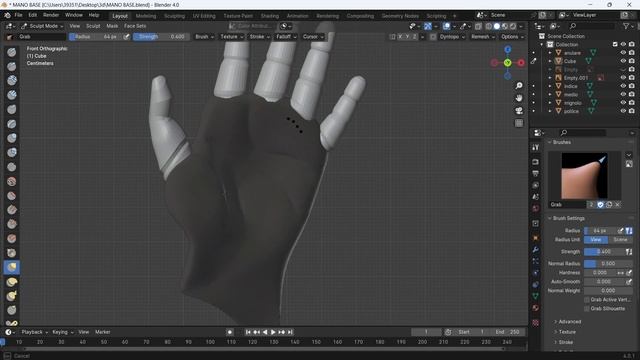 From a cube to a real hand! Blender 3d sculpt Part 2 Timelapse смотреть онлайн