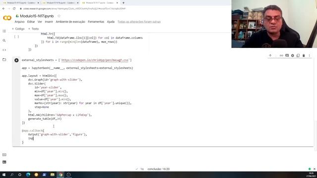 Módulo 15 - Aula 17: Plotly / Dash - Pandas + Slider + Scatter Graph + HTML Table смотреть онлайн