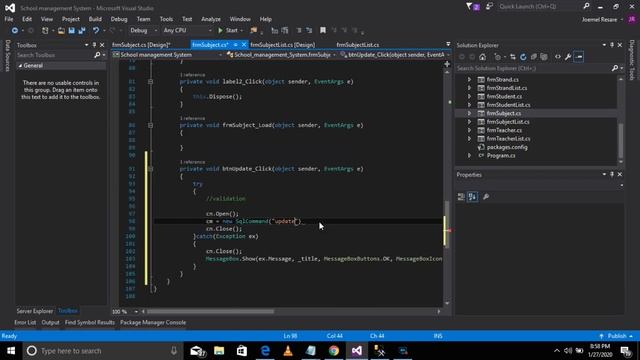 School Management System | Part 12. Update And Delete Subject смотреть онлайн