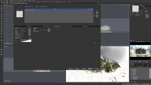 Creating island in Vue setup atmosphere and clouds render 4. How to create Epic Landscapes in Vue. смотреть онлайн