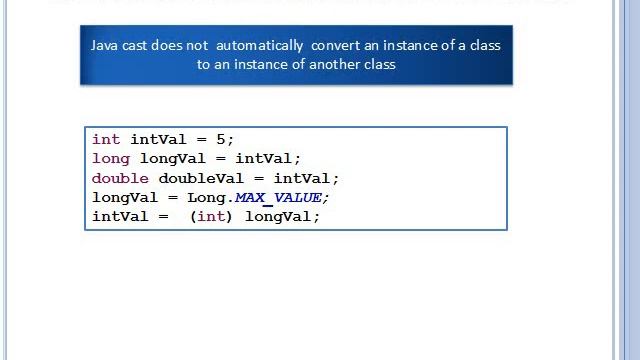 Conversion and Casting of Primitive and Object Types смотреть онлайн