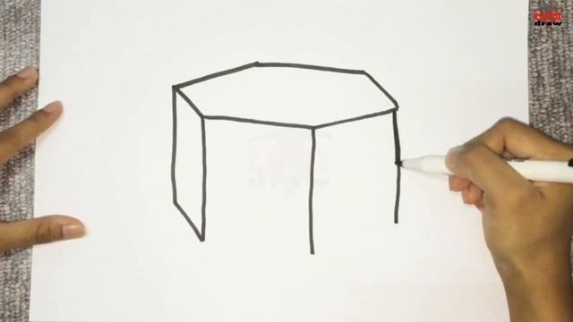 How to Draw a Hexagon Drawing | Easy Perfect Hexagon Shape Step by Step Outline | Isometric 3D смотреть онлайн