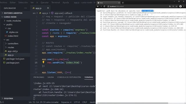 #10 - NODE JS - CÓMO ENVIAR ARCHIVOS ESTÁTICOS - Introducción práctica PASO A PASO смотреть онлайн