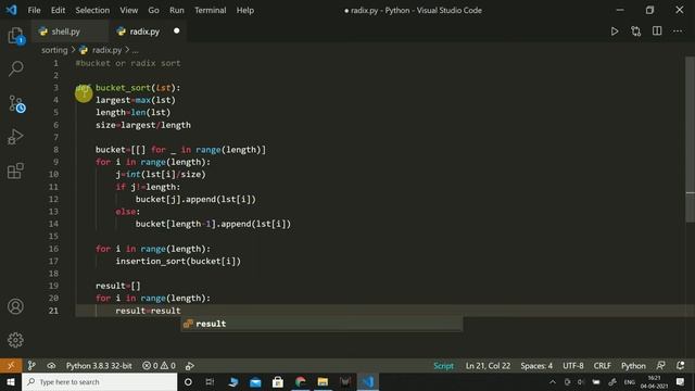 Sorting - Radix Sort | Python | Coding смотреть онлайн