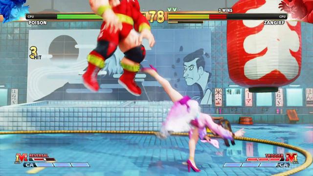 POISON (Diaochan DW9) vs ZANGIEF (Story) - CPU vs CPU - Street Fighter V Champion Edition MOD смотреть онлайн