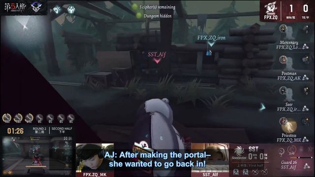 IVS: Seer's Bomb Jukes | SST vs FPX.ZQ | Identity V Stellaris Translation смотреть онлайн