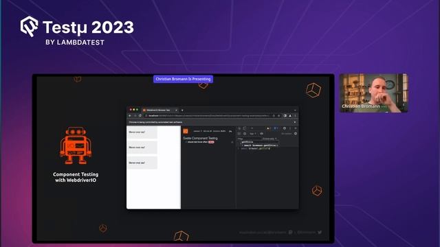 Component Testing with WebdriverIO | Christian Bromann | Testμ 2023 | LambdaTest смотреть онлайн