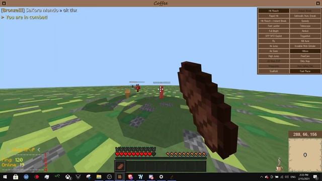 Coffee Client - Minecraft Windows 10 1.16.201 смотреть онлайн