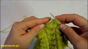 Весенняя женская шапка спицами (Knitting. Spring women's hat)