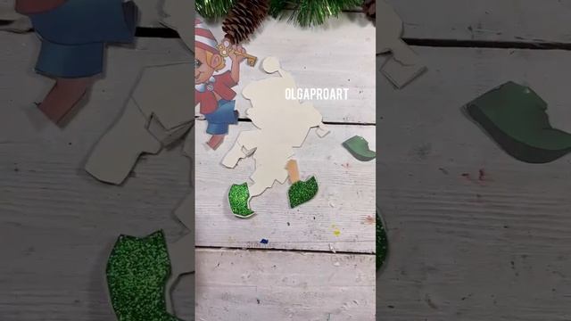 Елочная игрушка Буратино сказочный герой на ёлку #поделки #новогодниеподелки #елочныеигрушки смотреть онлайн