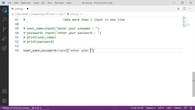Take More Than One Input in One Line in Python ??|#20 Python Training in Hindi Python Tutorial смотреть онлайн