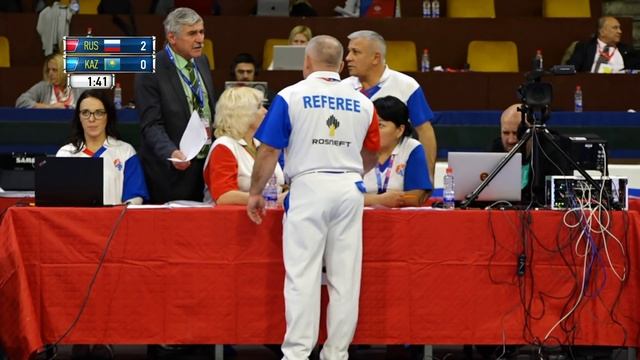ARBUZOV (RUS) Vs KUANDYK (KAZ). World Cadets SAMBO Championships 2018