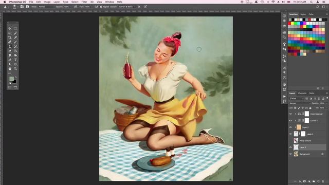 Compositing Retro Pin-ups With Photoshop смотреть онлайн