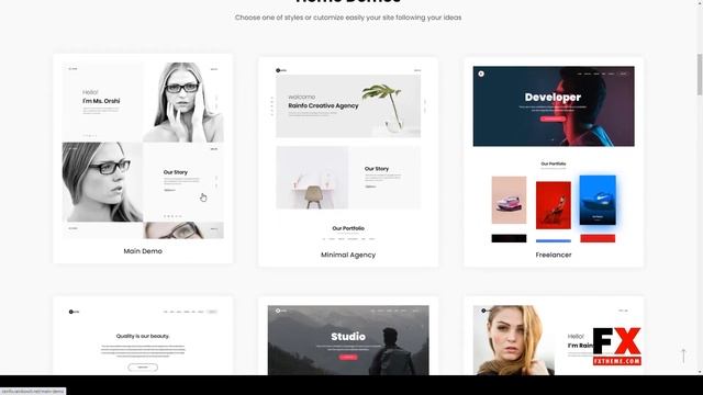 Rainfo - Vue JS Minimal Agency and Portfolio Template portfolio landing page смотреть онлайн