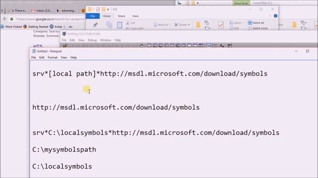 How to set the symbol file path to WinDBG debugger смотреть онлайн