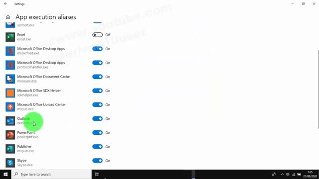 Windows 10 Home : How to enable or disable Outlook execution aliases смотреть онлайн