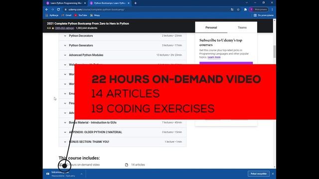 Top 10 best PYTHON udemy courses 2021 смотреть онлайн