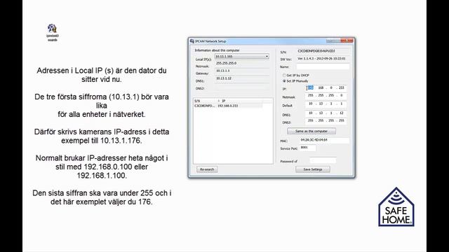 SafeHome - SE - Video 4 - MP IP Kamera - Inställning för nätvärk och fjärråtkomst смотреть онлайн