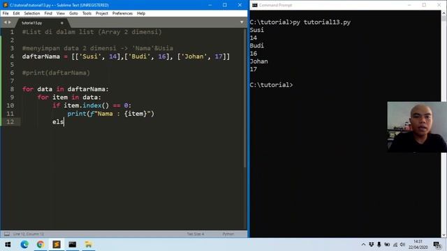 Python 3 - Lists In Lists & Operator Searching In Lists - Pemrograman Dasar Sesi 10 - Indonesia смотреть онлайн
