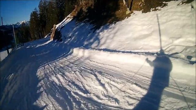 Спуск на горных лыжах по рыхлому снегу (29-янв-18, Австрия, Цель-ам-Циллер). [82] смотреть онлайн