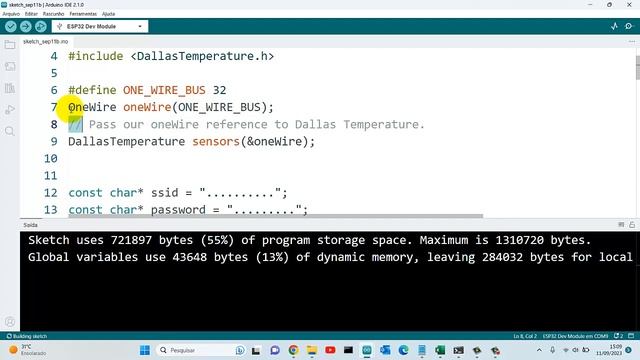 Monitoramento de Temperatura com DS18B20, ESP32 e Node-RED. смотреть онлайн