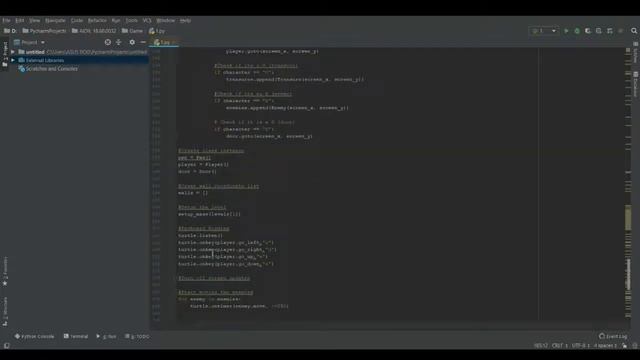 Maze Game Using Turtle - Python - Pycharm смотреть онлайн