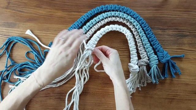 Macramé duha - návod | Macrame rainbow - tutorial смотреть онлайн