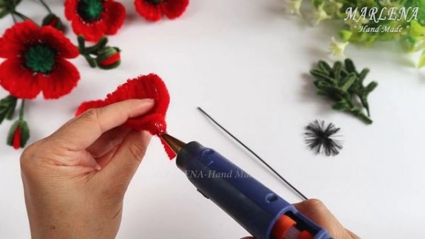 Легко сделать ? МАКИ из синельной проволоки ❣️ Pipe Cleaner Flowers DIY