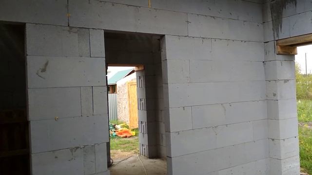 Кладка стен из газобетона. Стройка своими руками. смотреть онлайн