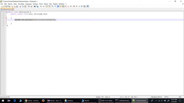 Lesson 1 :First Java program смотреть онлайн