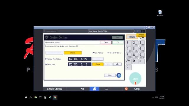 How to find IP address in Ricoh printer смотреть онлайн