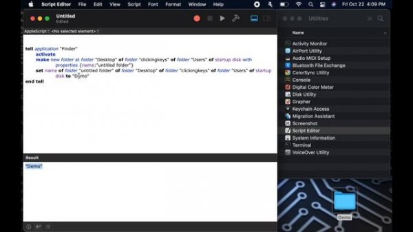 AppleScript Tutorial : Script Editor