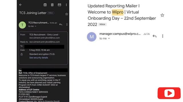 Wipro Onboarding | Capgemini Joining date | TCS offer letter | ALL MAIL UPDATES | GOOD NEWS!! смотреть онлайн