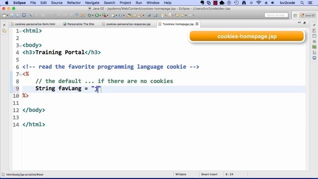 JSP Tutorial #25 - Cookies with JSP - Part 3 смотреть онлайн