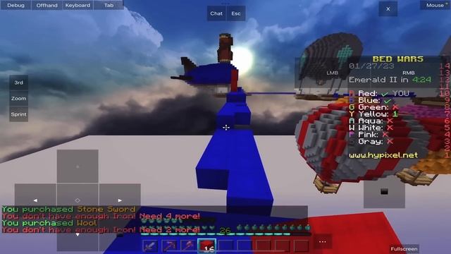 Can I win Hypixel Bedwars on MOBILE? смотреть онлайн