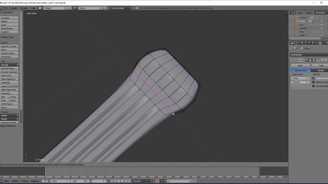 Coffee Cup and Spoon tutorial -part 3- Blender V 2 79 смотреть онлайн