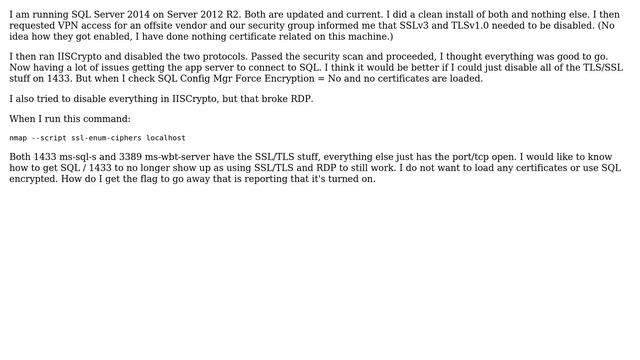 DevOps & SysAdmins: SQL Server 2014 Disable SSL/TLS смотреть онлайн