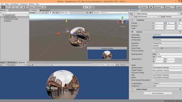 Virtual Tour Using Sphere with unity смотреть онлайн