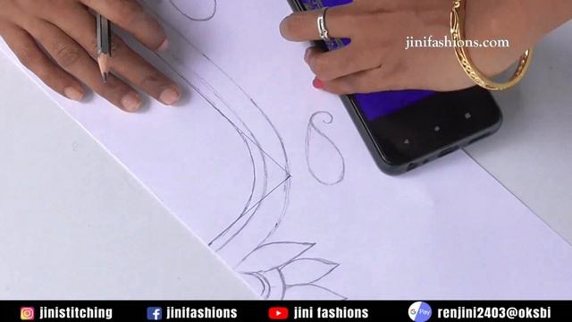 How to trace aari neck designs from online | Design tracing methods | Trace deigns from mobile смотреть онлайн