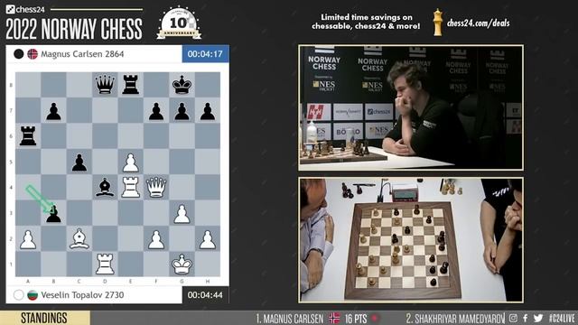 FINAL ARMAGEDDON GAME of The TOURNAMENT Magnus Carlsen vs Veselin Topalov | Norway Chess 2022 смотреть онлайн