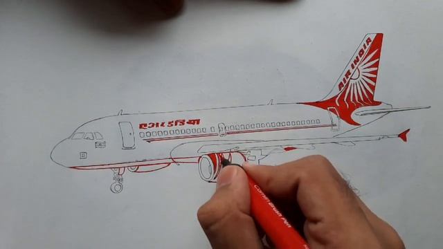Sketching an AIR INDIA aircraft!! How to draw a aircraft- timelapse video ✈✈ смотреть онлайн