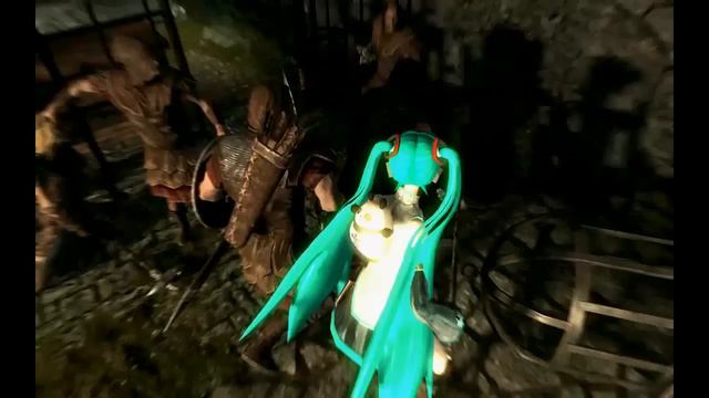 The Elder Scrolls V Skyrim - Hatsune miku Mod - Slow Motion Kills (Helgen Keep).webm смотреть онлайн