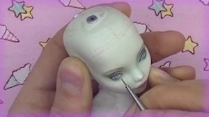 ООАК Монстер Хай. Как нарисовать лицо куклы. Перерисовка лица куклы. Лицо куклы