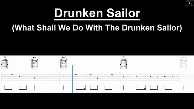 Drunken Sailor - What Shall We Do With The Drunken Sailor (Guitar Tutorial + Tab) смотреть онлайн