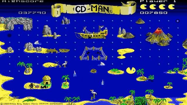 CD-Man (Creative Dimensions) (MS-DOS) [1989] [PC Longplay] смотреть онлайн