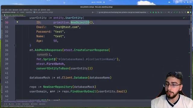 Testes UNITÁRIOS em GoLang com MongoDB - Como fazer MOCK das chamadas ao banco de dados? #unit #tes смотреть онлайн