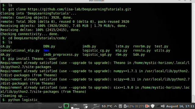 Theano Getting Started - Linux Installation смотреть онлайн