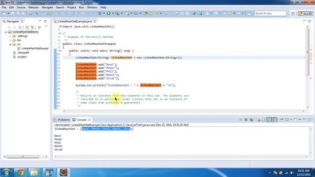 How to get each object from the LinkedHashSet using Iterator? | LinkedHashSet (Iterator) смотреть онлайн